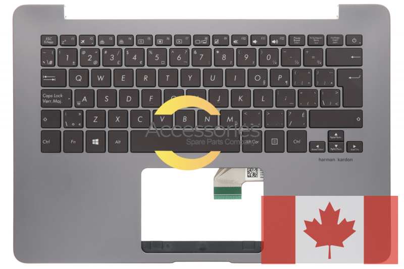 Asus Grey backlit Canadian QWERTY keyboard