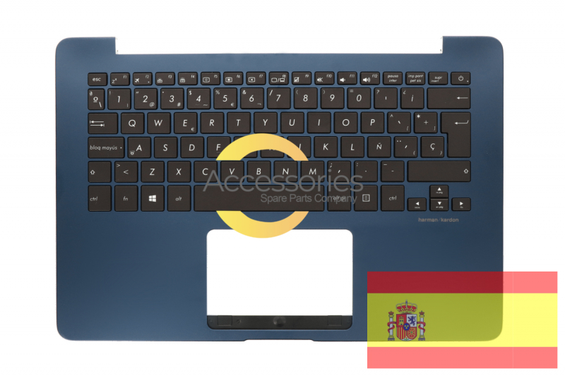 Asus Spanish QWERTY Blue Backlit Keyboard