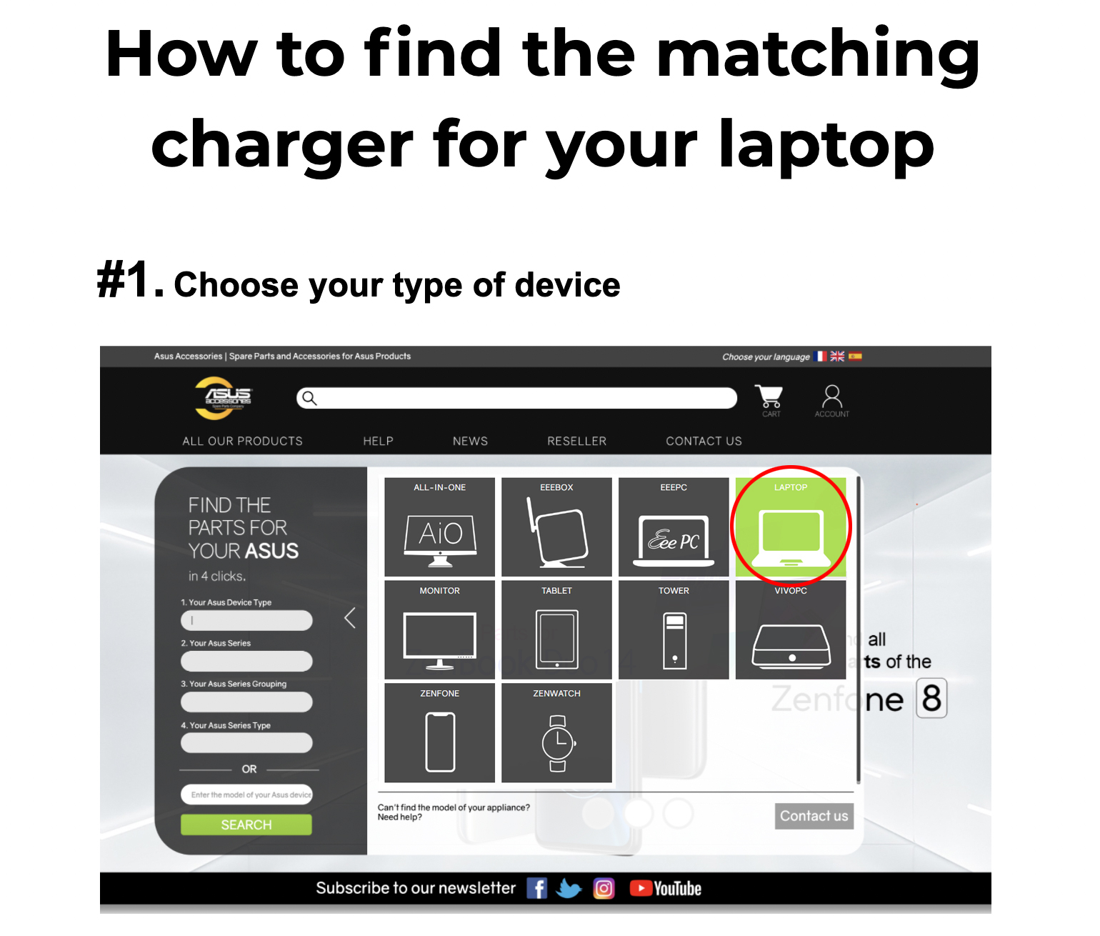 How to find the matching charger to your laptop
