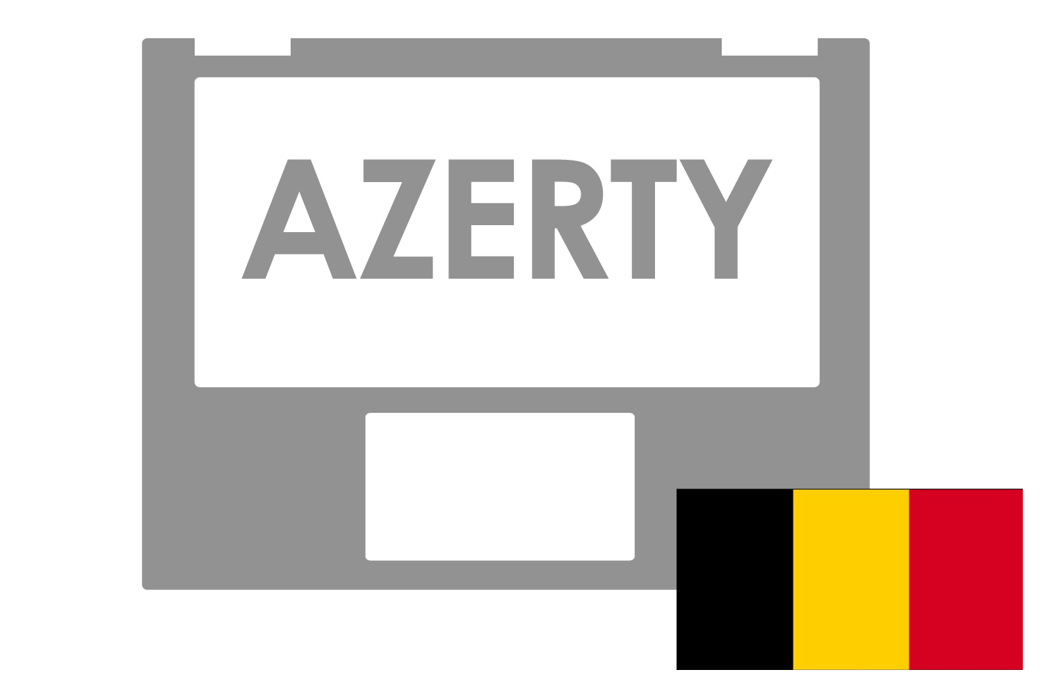 Asus Silver backlit Belgian AZERTY keyboard