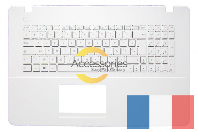 Clavier AZERTY blanc de PC portable Asus
