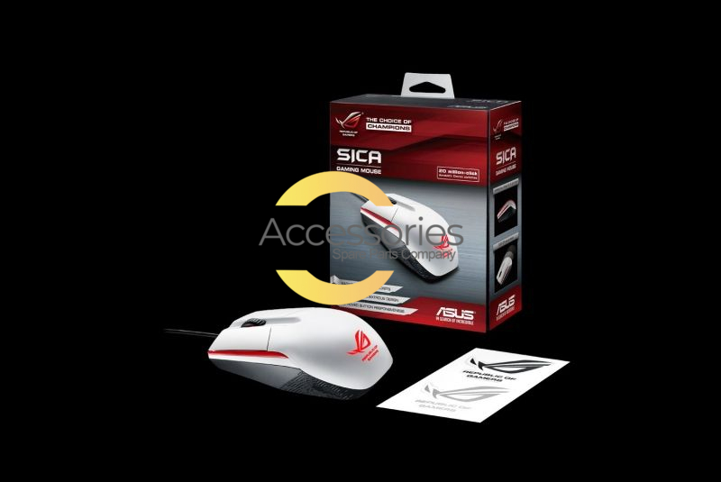 White SICA ROG gamer mouse