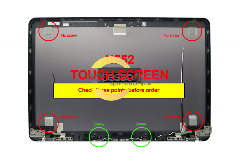 Asus 15-inch grey tactil LCD cover