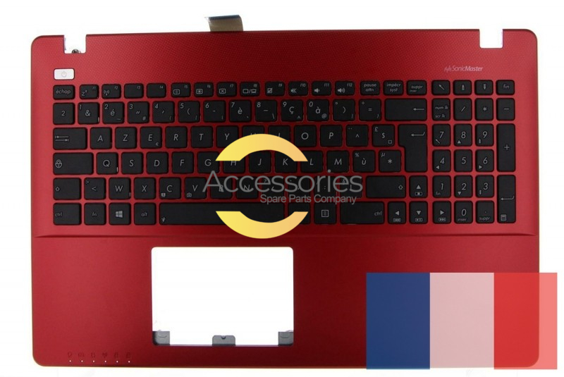 Clavier AZERTY rouge de PC portable Asus