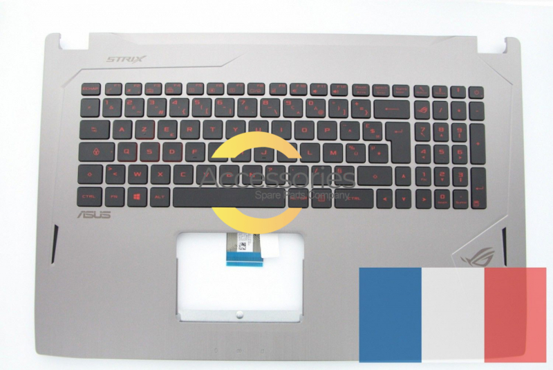 Grey AZERTY Backlight keyboard  Strix ROG