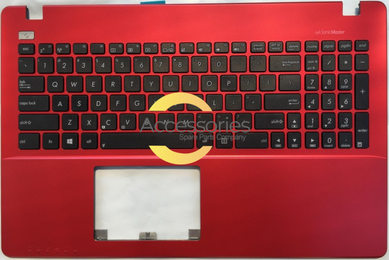 Clavier rouge QWERTY Américain de PC portable Asus