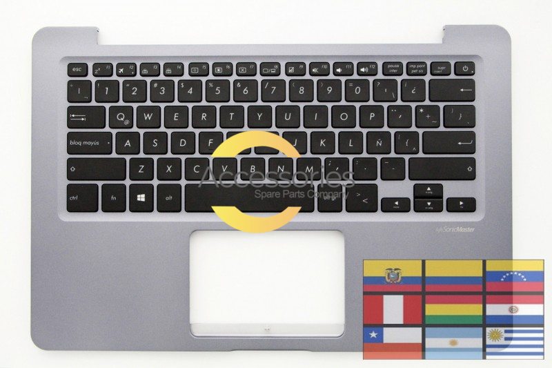 Asus Backlit grey Latin keyboard