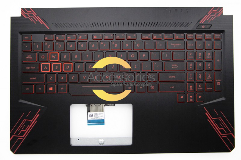 Asus Black and red backlight QWERTY keyboard