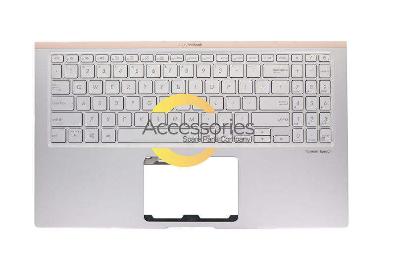 Asus ZenBook silver backlit Keyboard
