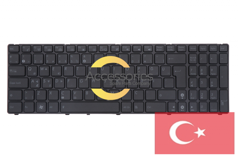 Asus Grey Backlit QWERTY Turkish keyboard