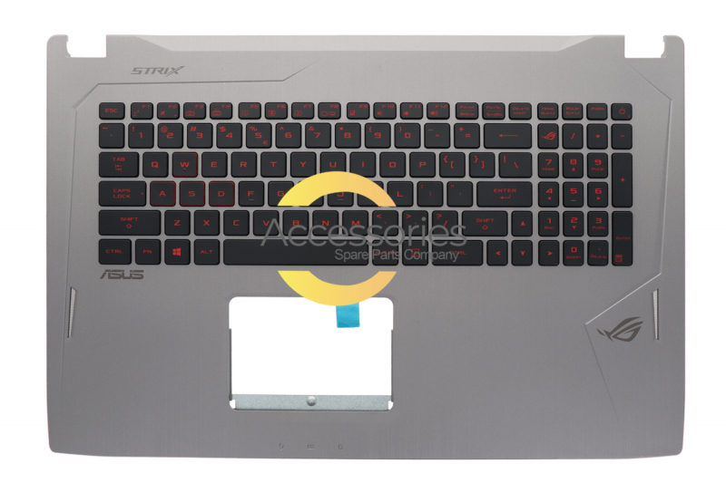 Gray backlit Dutch backlit keyboard Asus