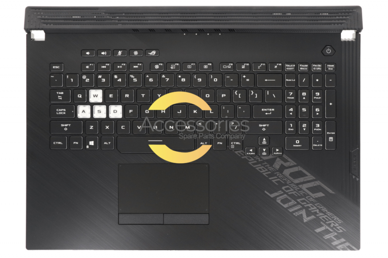 Black backlit keyboard Asus