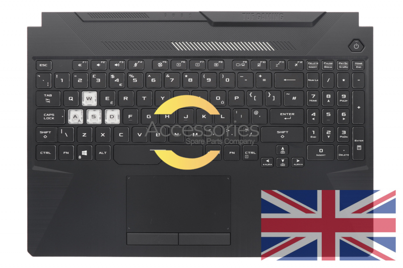 Asus United Kingdom QWERTY black backlit keyboard