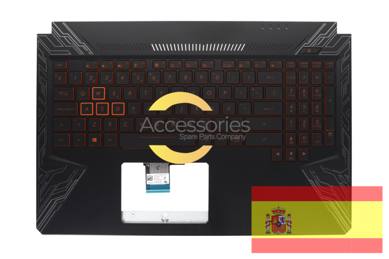 Asus Black and grey Spanish backlight keyboard