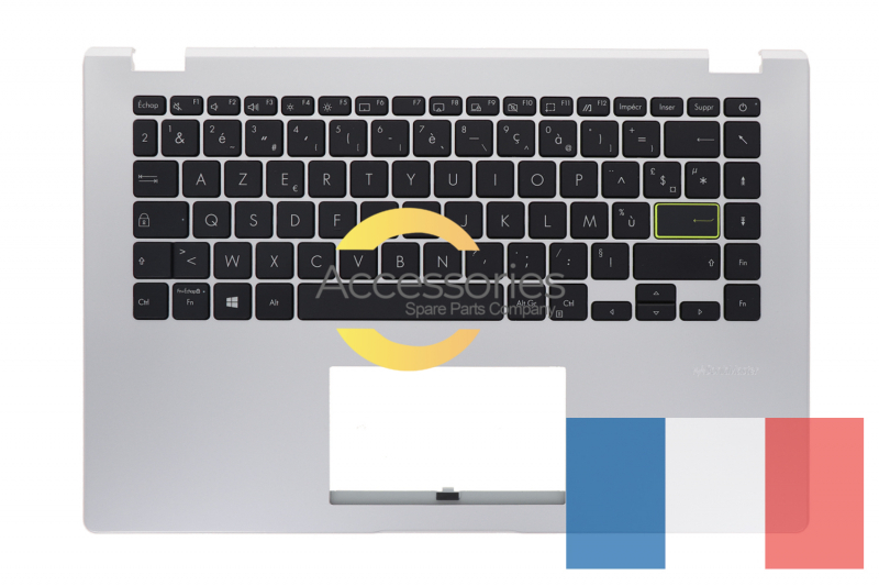 Asus VivoBook Silver French AZERTY keyboard