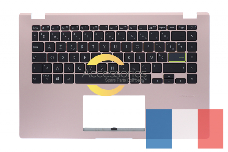 Asus VivoBook French AZERTY Rose gold keyboard