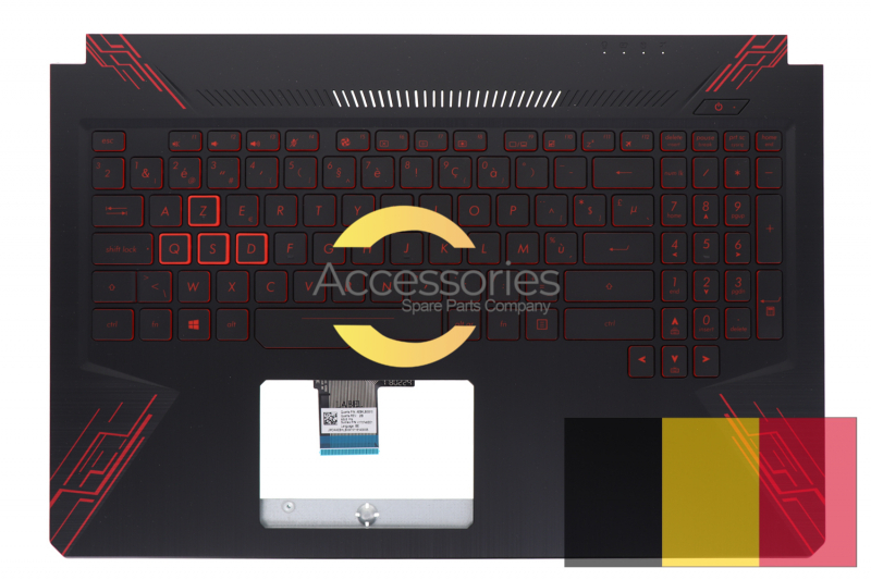 Asus Black and red Belgian black backlit keyboard
