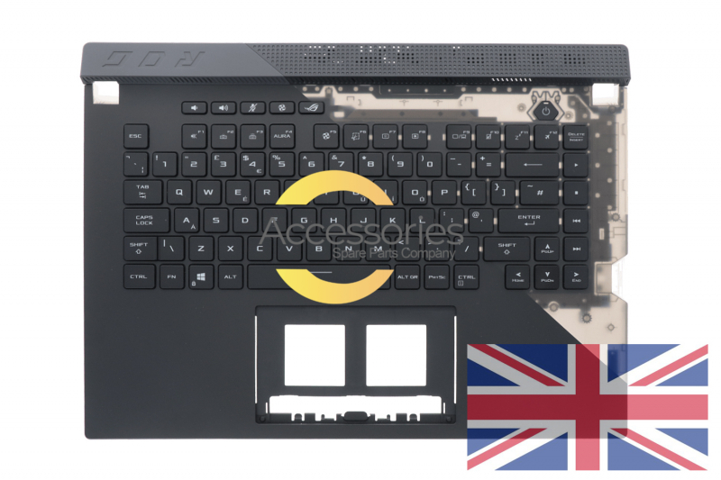 Asus ROG UK QWERTY backlit black keyboard
