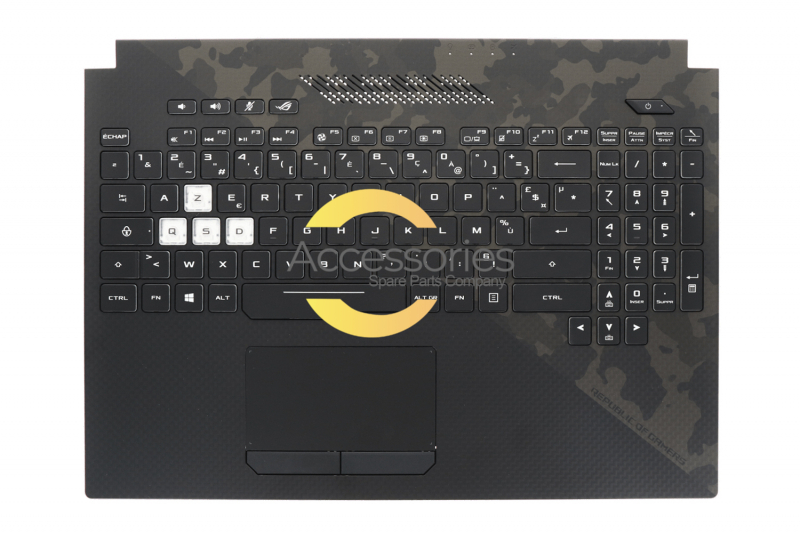 Asus ROG Strix Scar French Black backlit keyboard