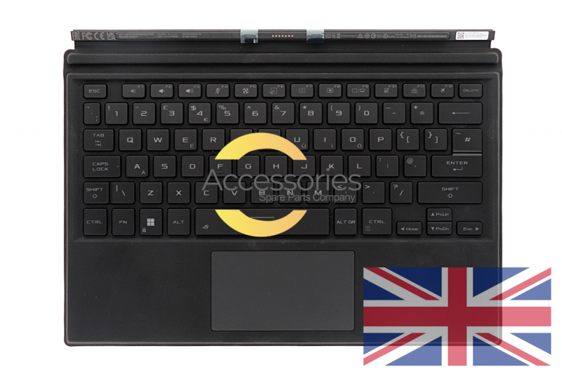 Asus detachable backlit black English QWERTY keyboard
