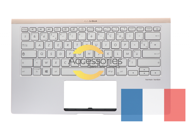 Asus ZenBook Silver backlit French Keyboard
