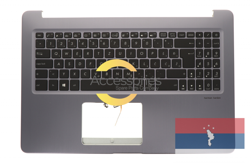 Asus Western Balkan gray backlit QWERTY keyboard