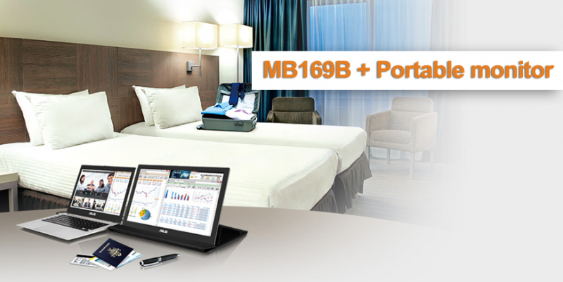 Asus MB169B + portable monitor