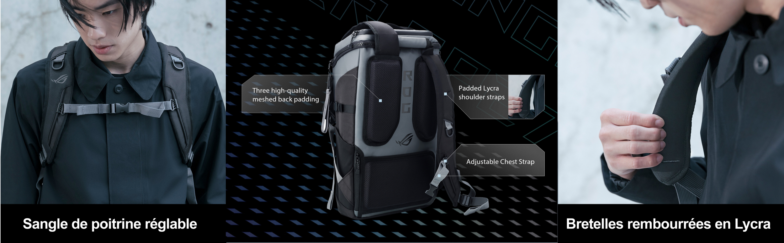 Asus Backpack ROG Ranger BP2701 grey Cybertext Edition