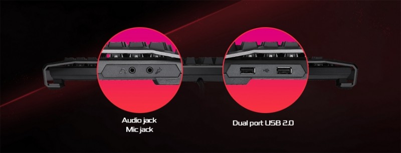 Dual port USB 2.0 and audio / mic jack