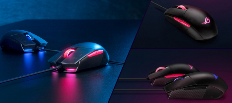 Asus Strix Impact II Electro Punk Ambidextrous Gaming Mouse