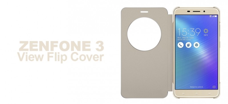 Gold View Flip cover safeguards your ZenFone 3