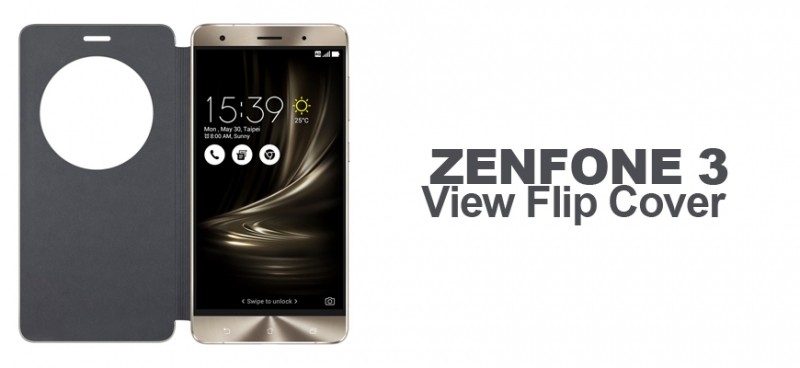  Black view flip cover for ZenFone 3 Laser 