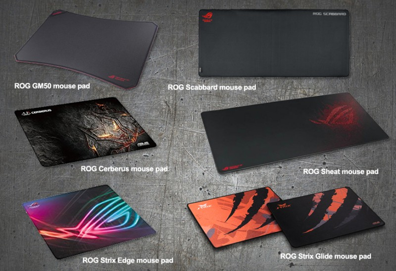 multiple types of mouse pads 