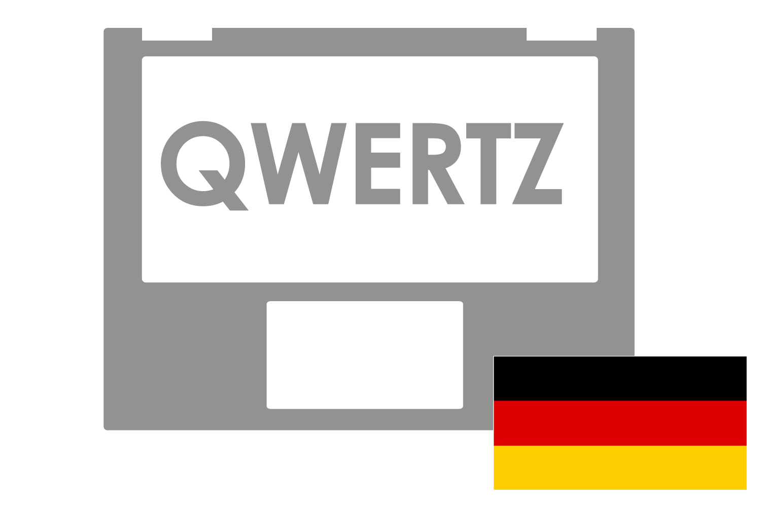 Asus Grey German QWERTZ keyboard