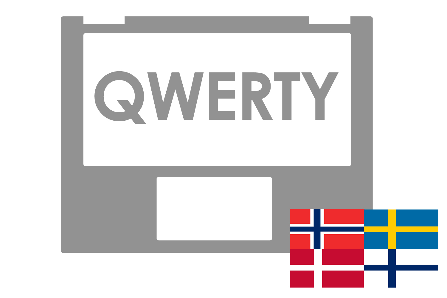 Asus ROG Black backlit Nordic QWERTY keyboard